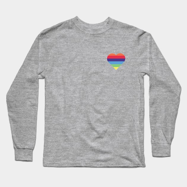 Rainbow Heart Long Sleeve T-Shirt by Tennifer